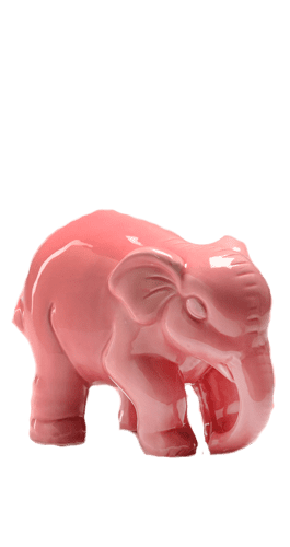Delirium Elefante Rosa de Resina